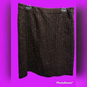 Jones Wear Brown tweed dress skirt